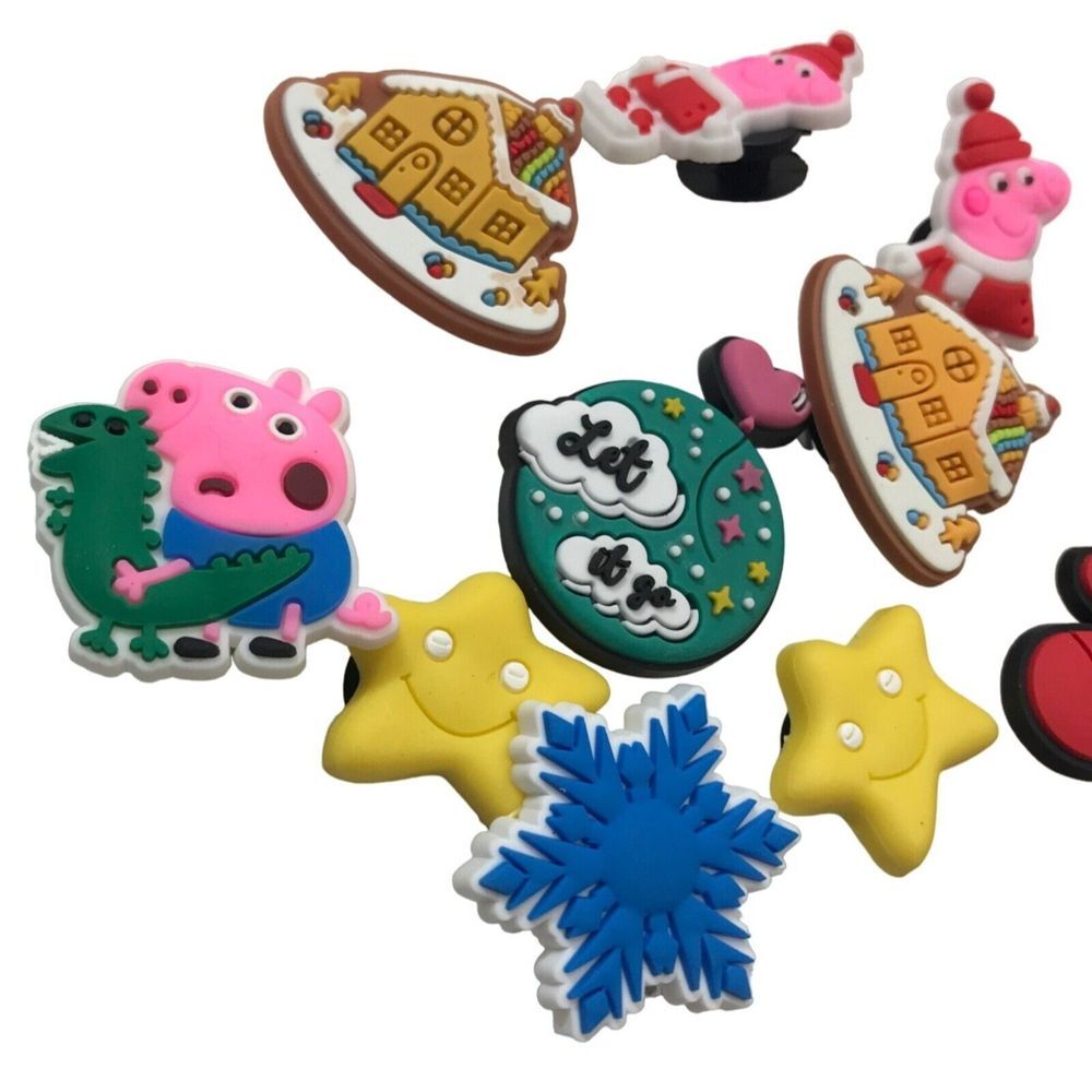 Peppa Pig 12 Shoe Charms sandal Jewlry Foam‎ clog pvc wristband bracelet Holiday - Picture 3 of 8